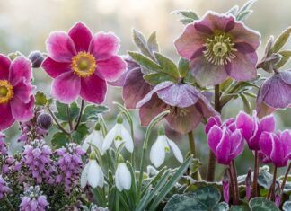 Wie Frost gewöhnliche Winterblumen in ein Gartenspektakel verwandelt